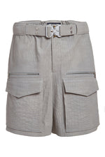 Crocco Leather Cargo Shorts